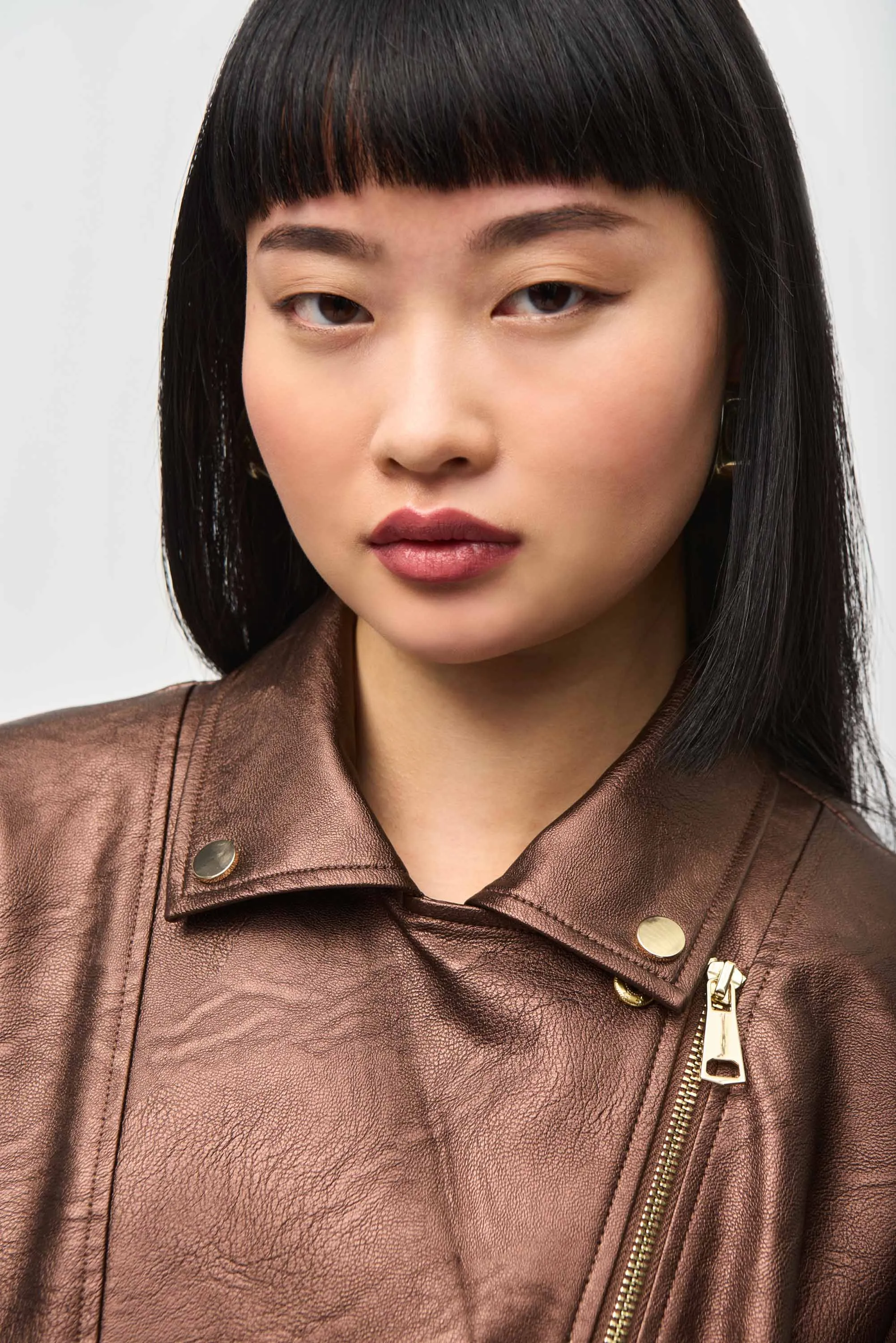 METALLIC MOTO JACKET