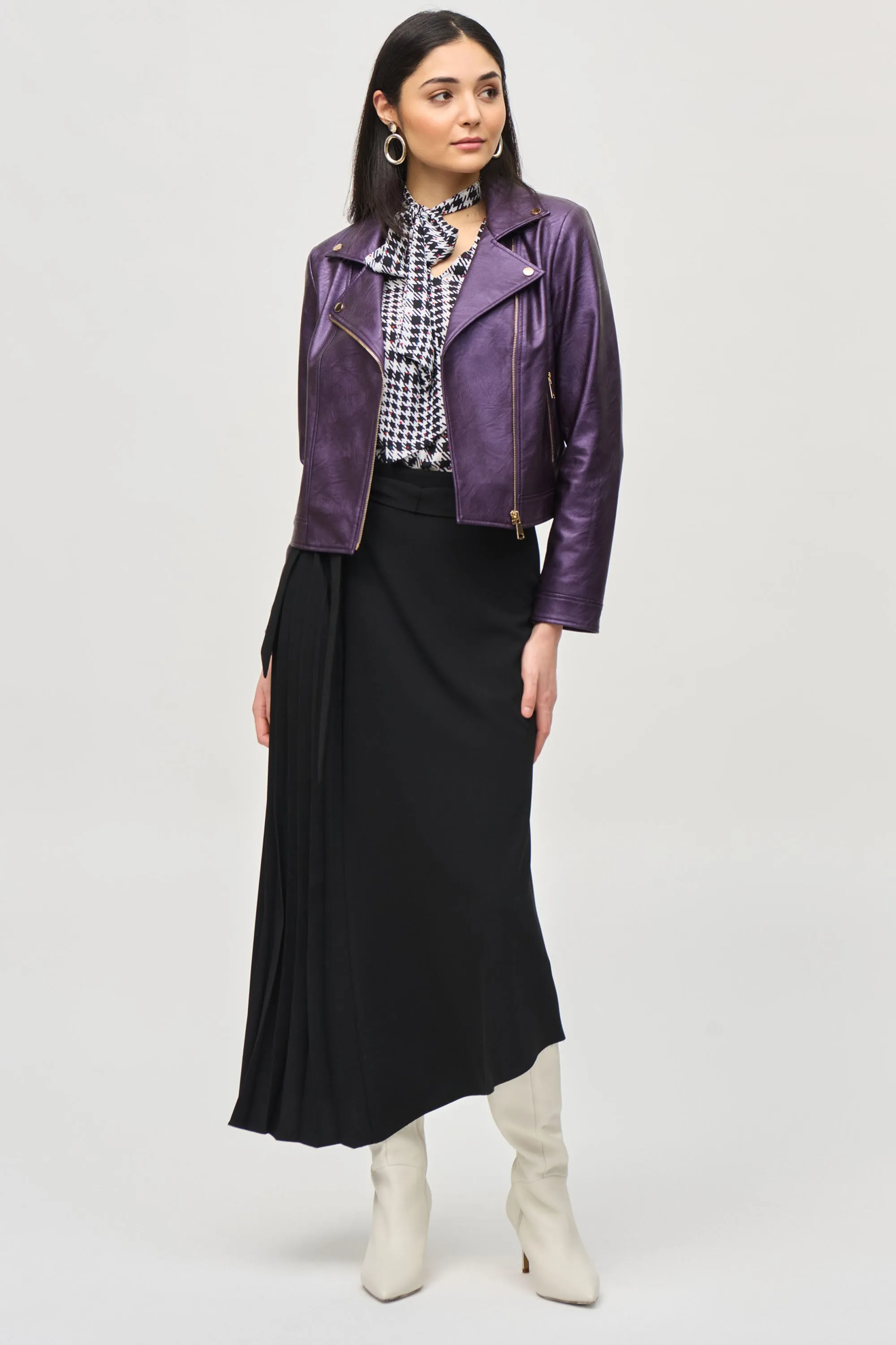 METALLIC MOTO JACKET