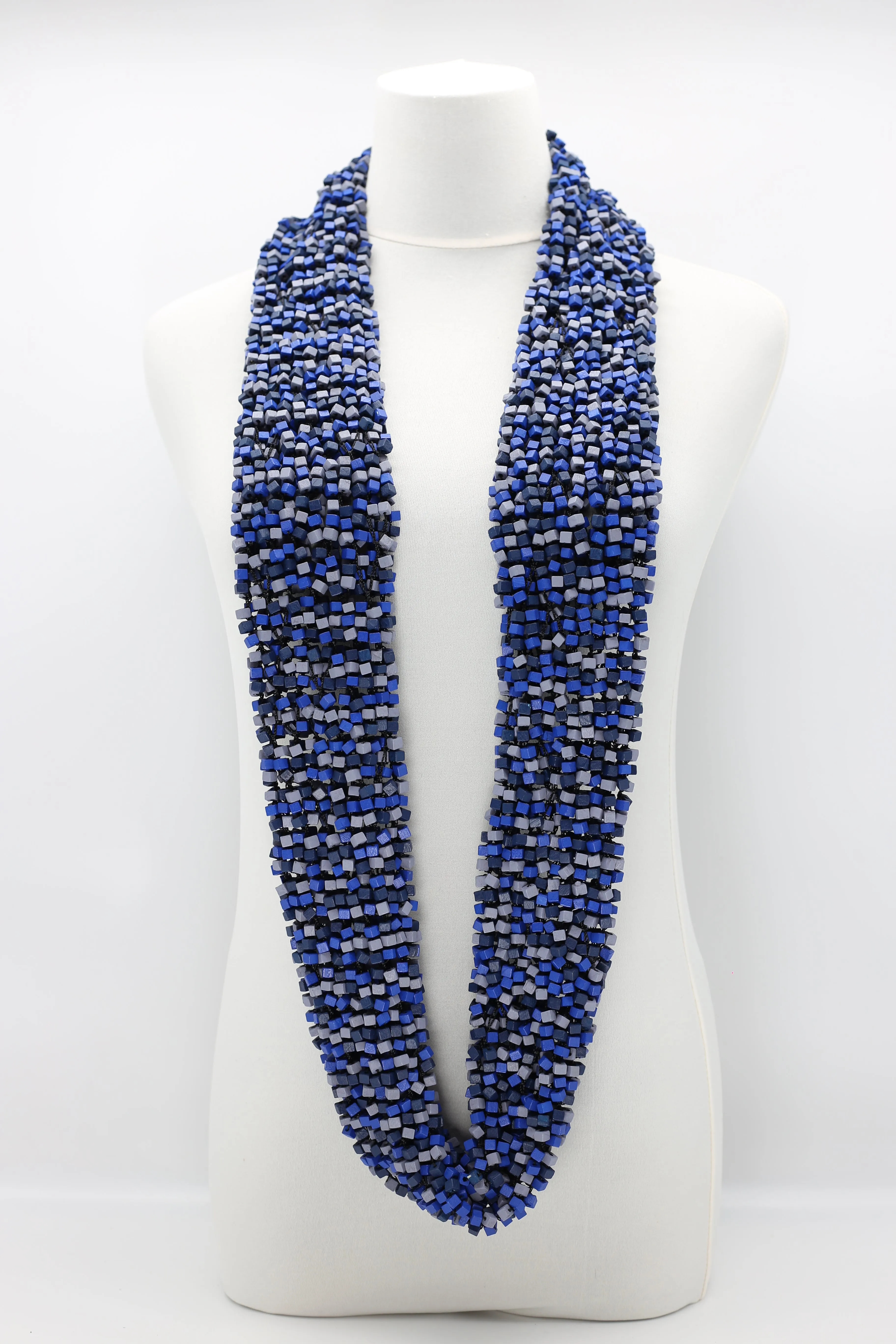 MIX COLOUR PASHMINA FISHNET INFINITY SCARF - LARGE