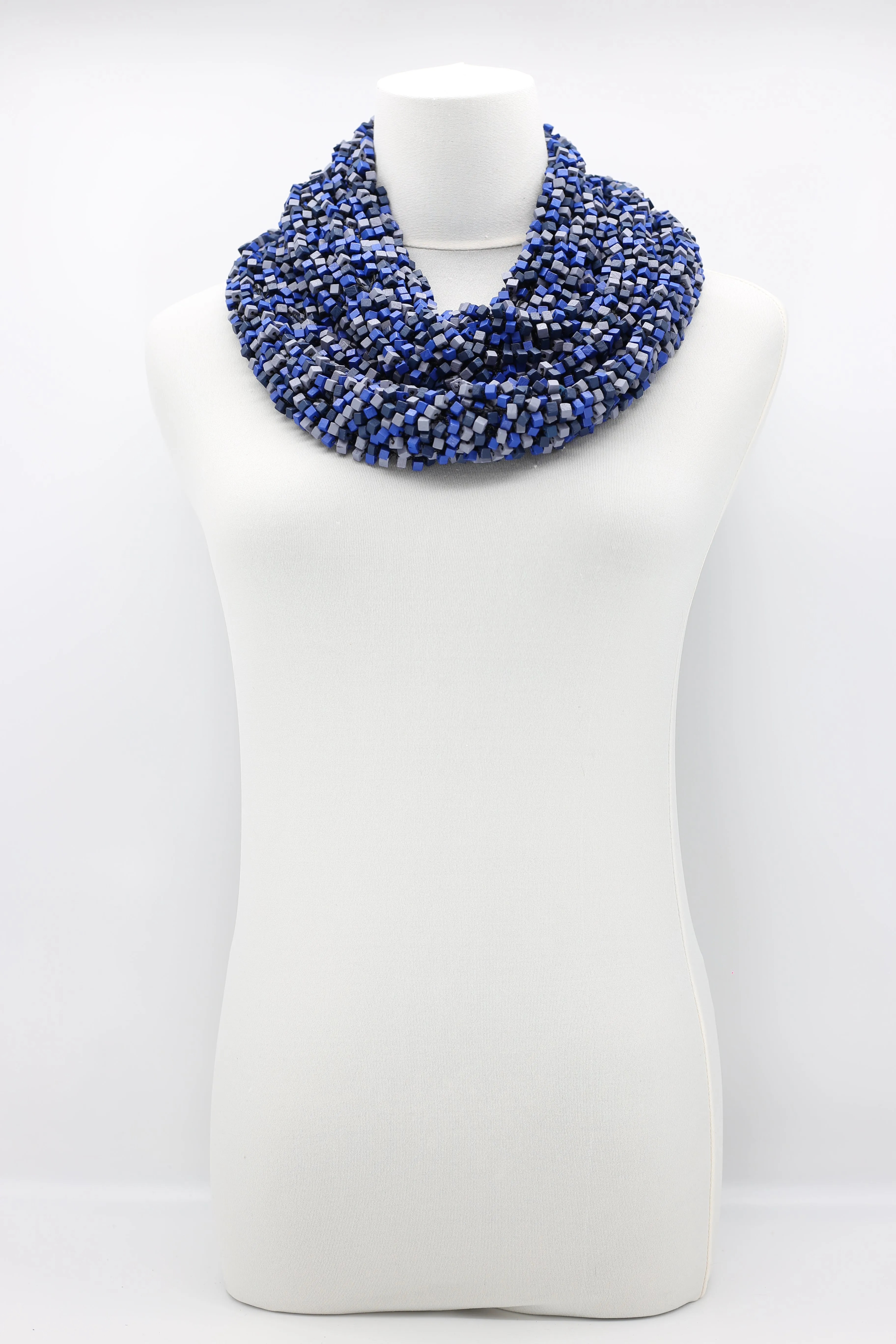 MIX COLOUR PASHMINA FISHNET INFINITY SCARF - LARGE