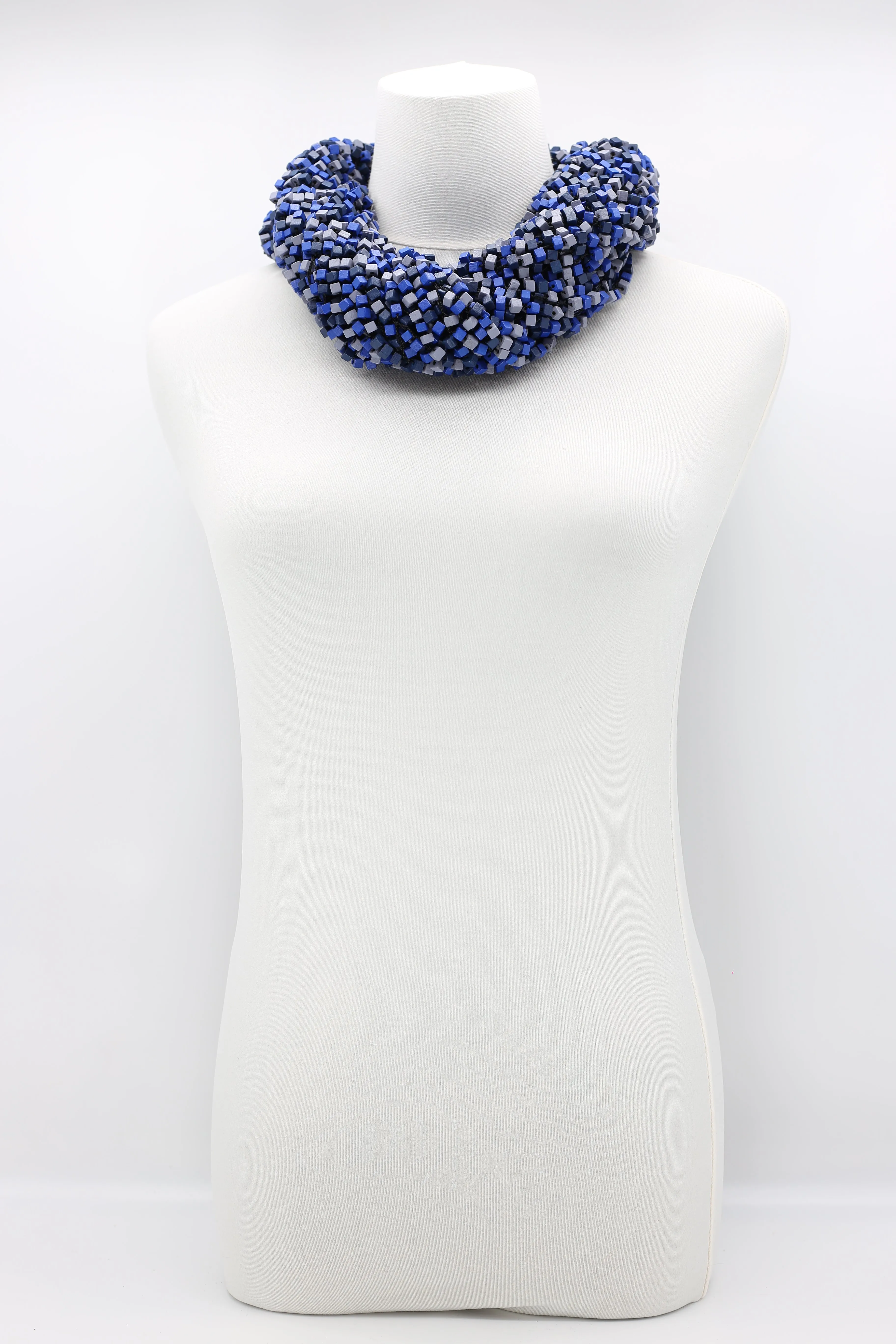 MIX COLOUR PASHMINA FISHNET INFINITY SCARF - LARGE