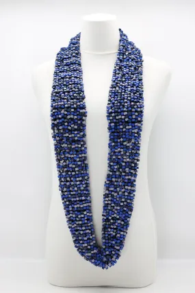 MIX COLOUR PASHMINA FISHNET INFINITY SCARF - LARGE