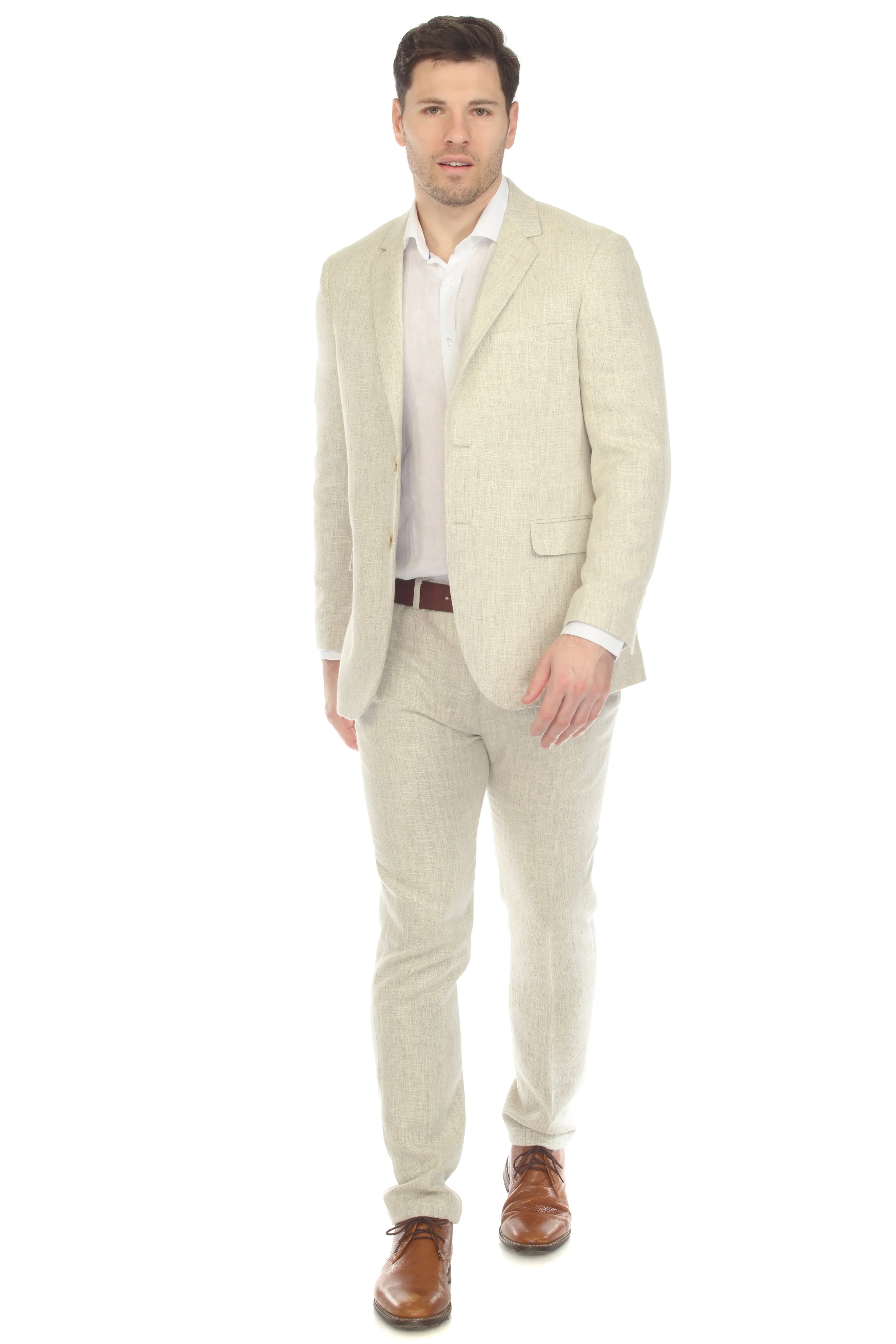 Mojito Reserve Men's Textured Poly Linen Blend Suit