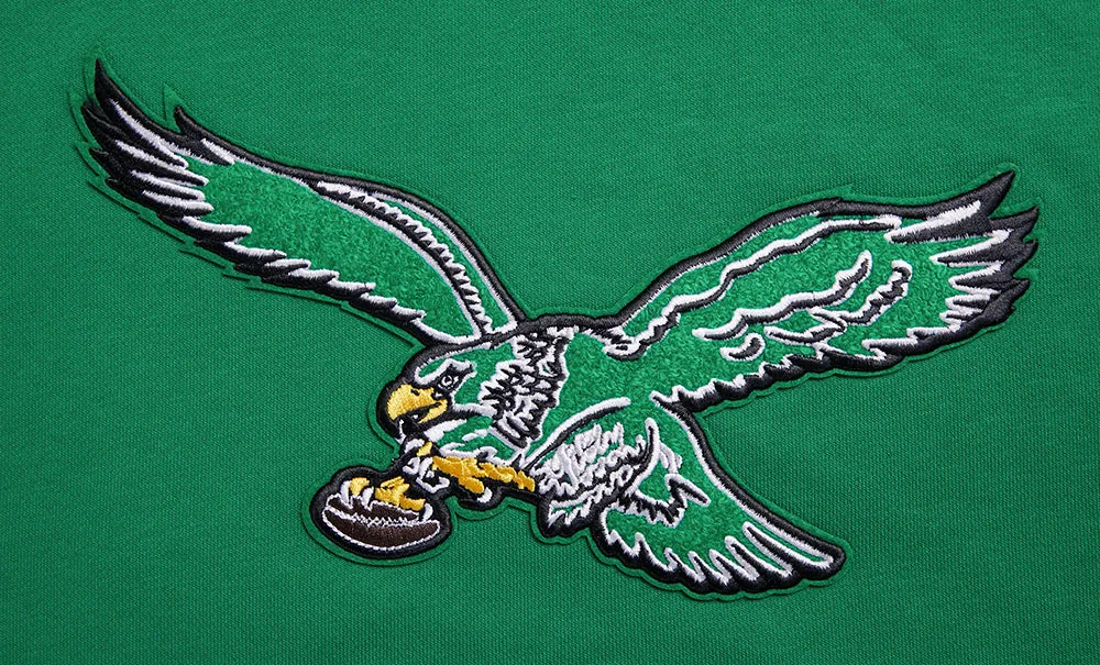 NFL PHILADELPHIA EAGLES RETRO CLASSIC WOMEN'S CROPPED PO HOODIE (KELLY GREEN)