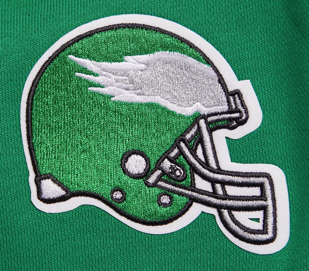 NFL PHILADELPHIA EAGLES RETRO CLASSIC WOMEN'S CROPPED PO HOODIE (KELLY GREEN)