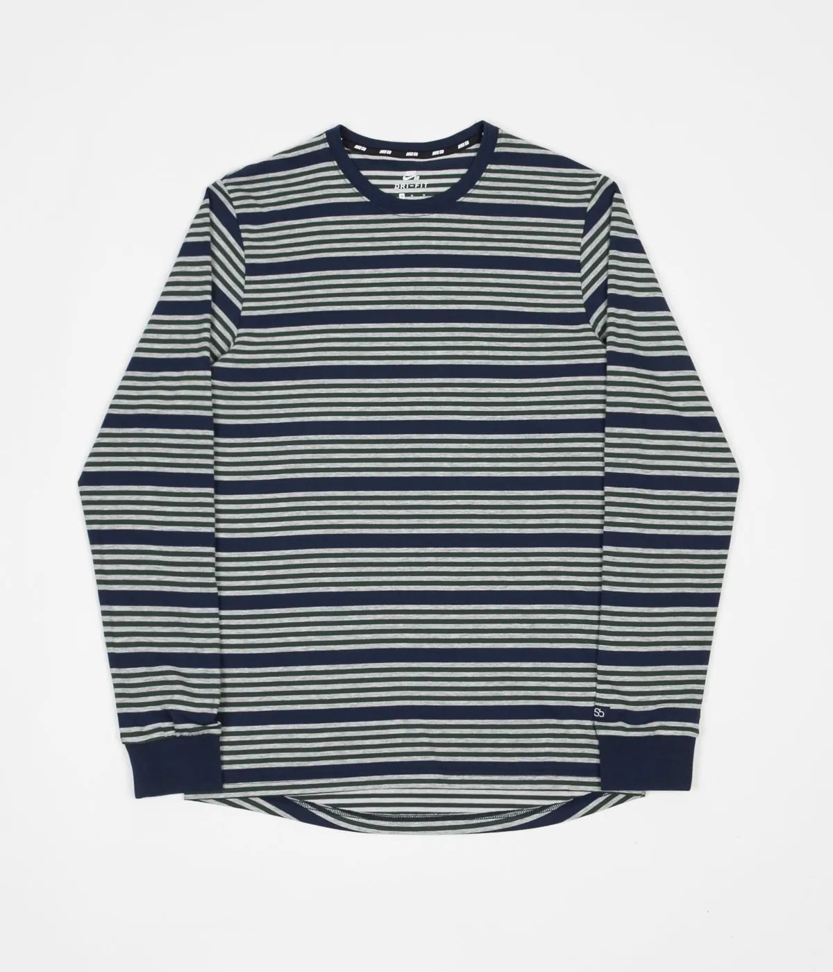 Nike SB Stripe Long Sleeve T-Shirt - Obsidian / Obsidian