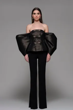 Off-The-shoulder Top with Flared Pants