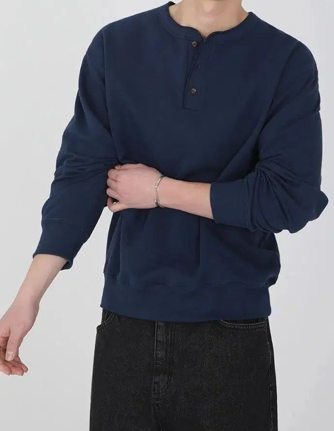 OH Three Buttons Long Sleeve T-Shirt