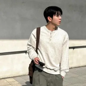 OH Three Buttons Long Sleeve T-Shirt