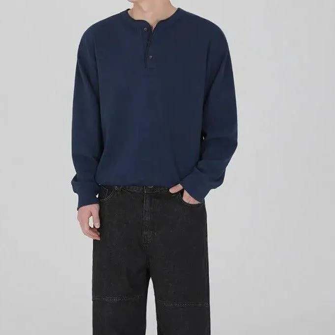 OH Three Buttons Long Sleeve T-Shirt