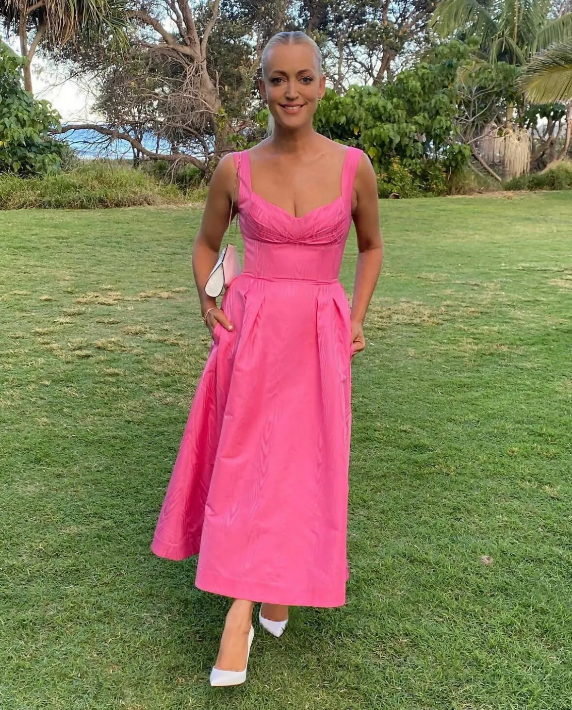 Rebecca Vallance Carmelita Midi Dress Pink Size 14