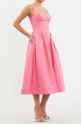 Rebecca Vallance Carmelita Midi Dress Pink Size 14