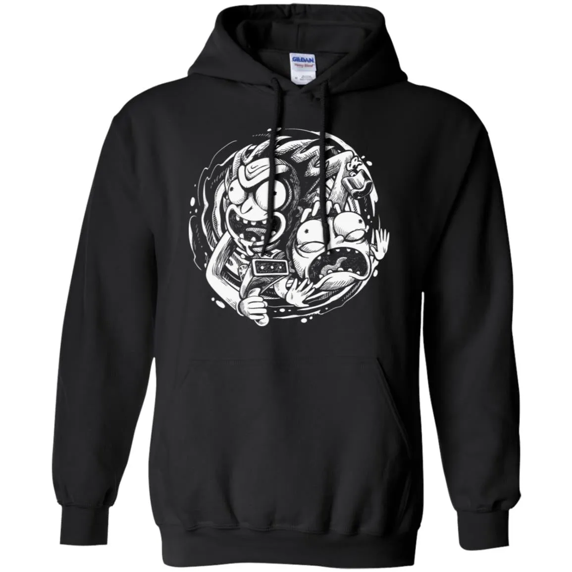 Rick And Morty Time Warp Travels Men Pullover Hoodie