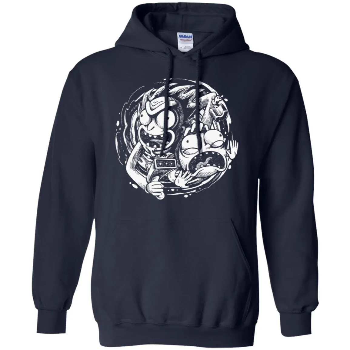 Rick And Morty Time Warp Travels Men Pullover Hoodie
