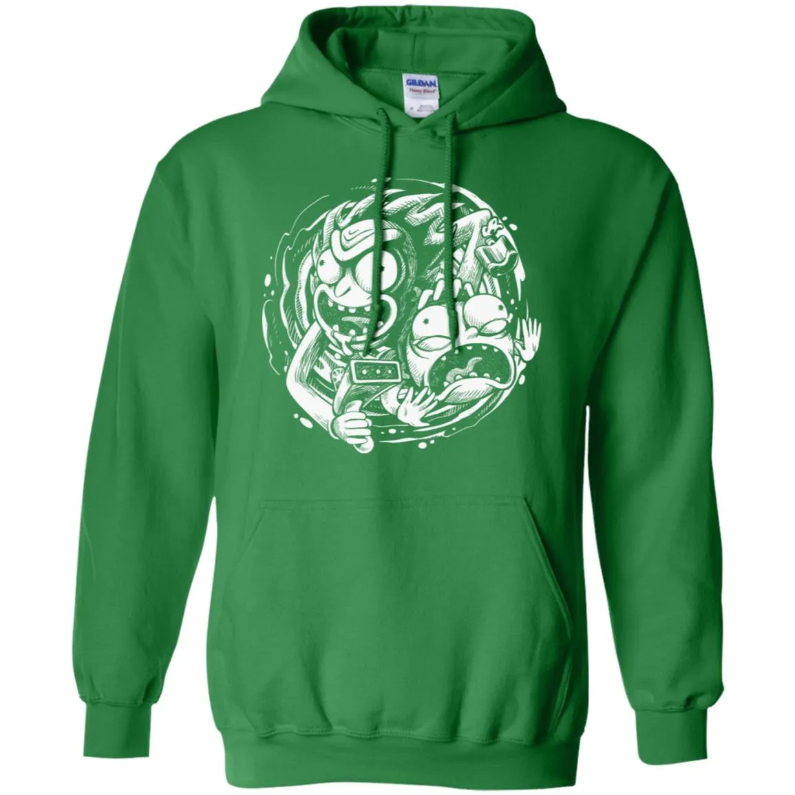 Rick And Morty Time Warp Travels Men Pullover Hoodie