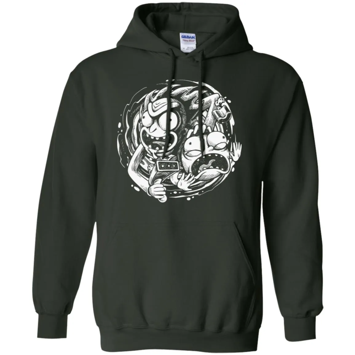 Rick And Morty Time Warp Travels Men Pullover Hoodie