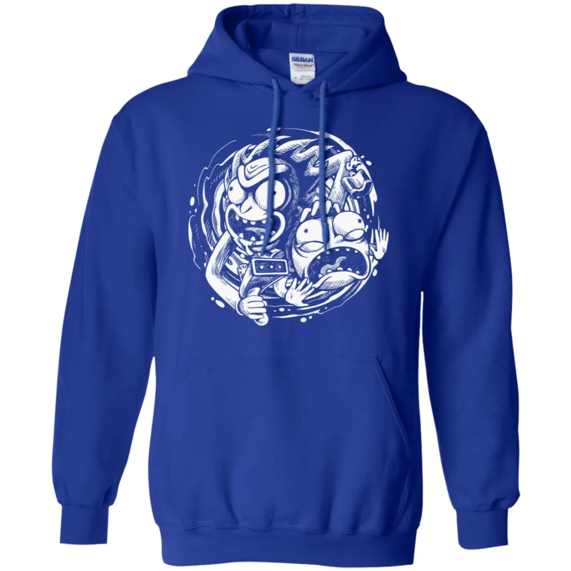Rick And Morty Time Warp Travels Men Pullover Hoodie