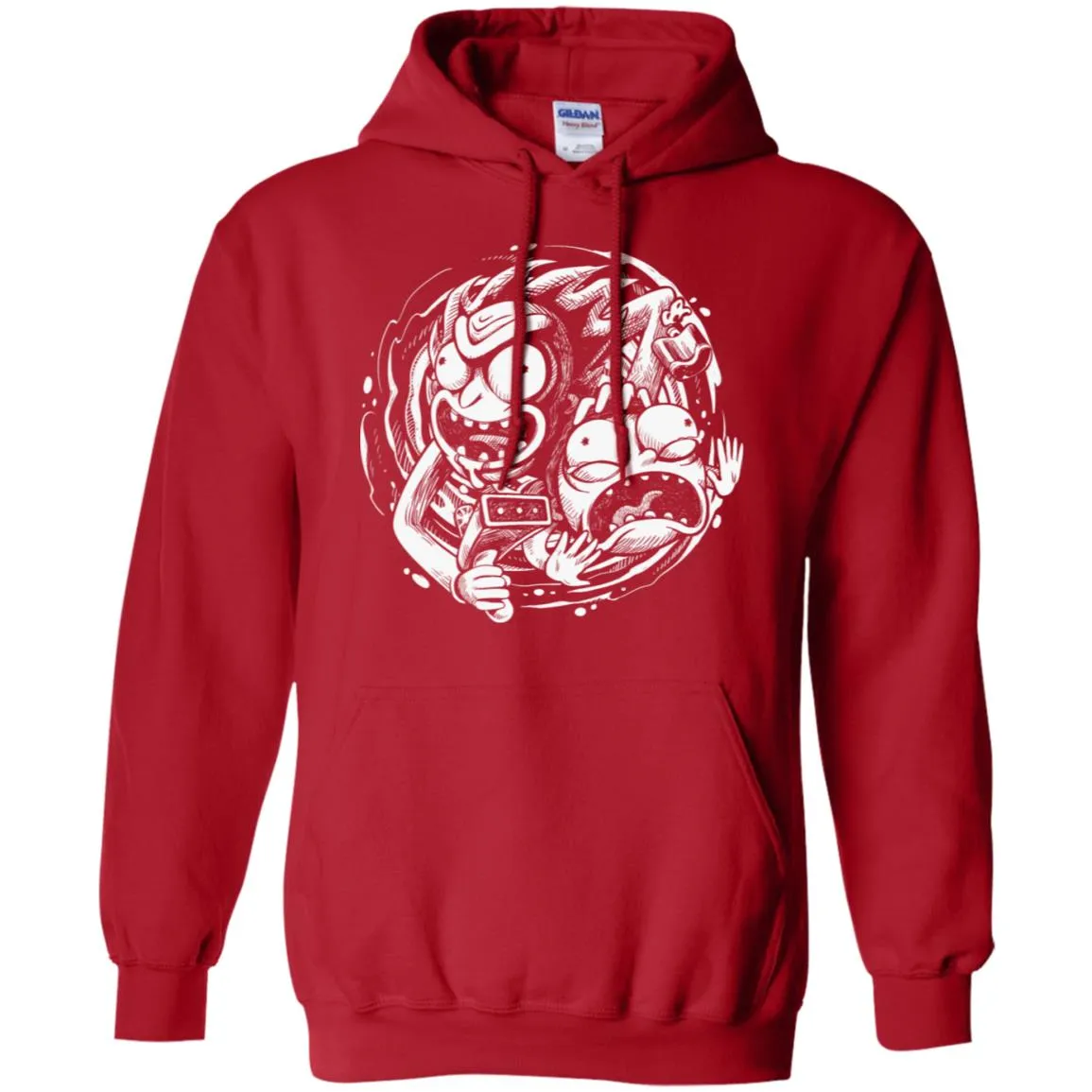 Rick And Morty Time Warp Travels Men Pullover Hoodie