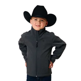 Roper Kid's Heather Soft Shell Tech Grey Jacket