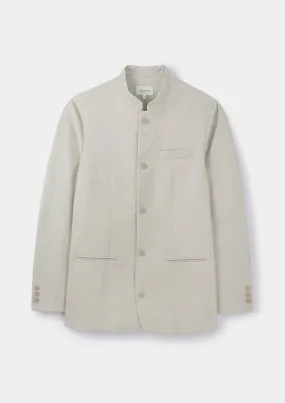 Sand Cotton Linen Nehru Jacket