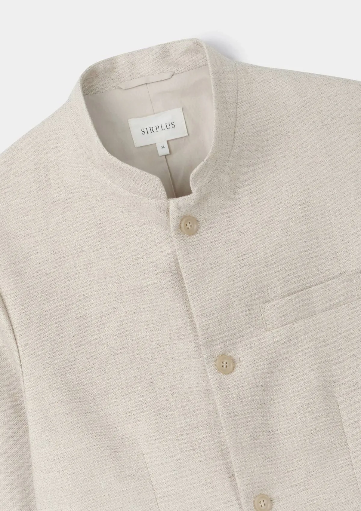 Sand Cotton Linen Nehru Jacket