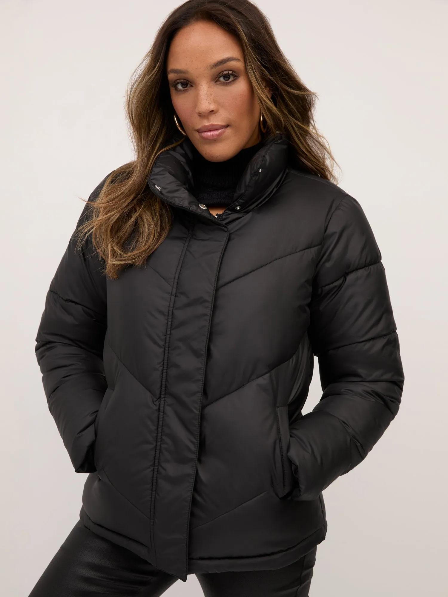 Short Zip-Front Puffer Jacket - Ultra-Puff Collection