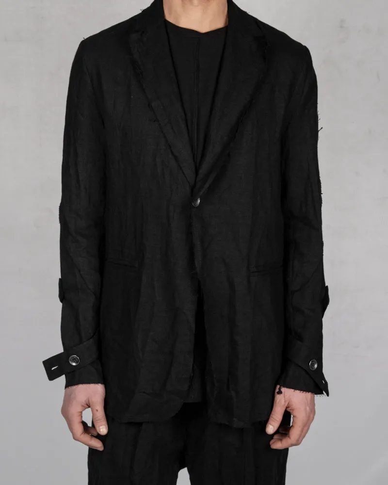 Single button crumpled jacket