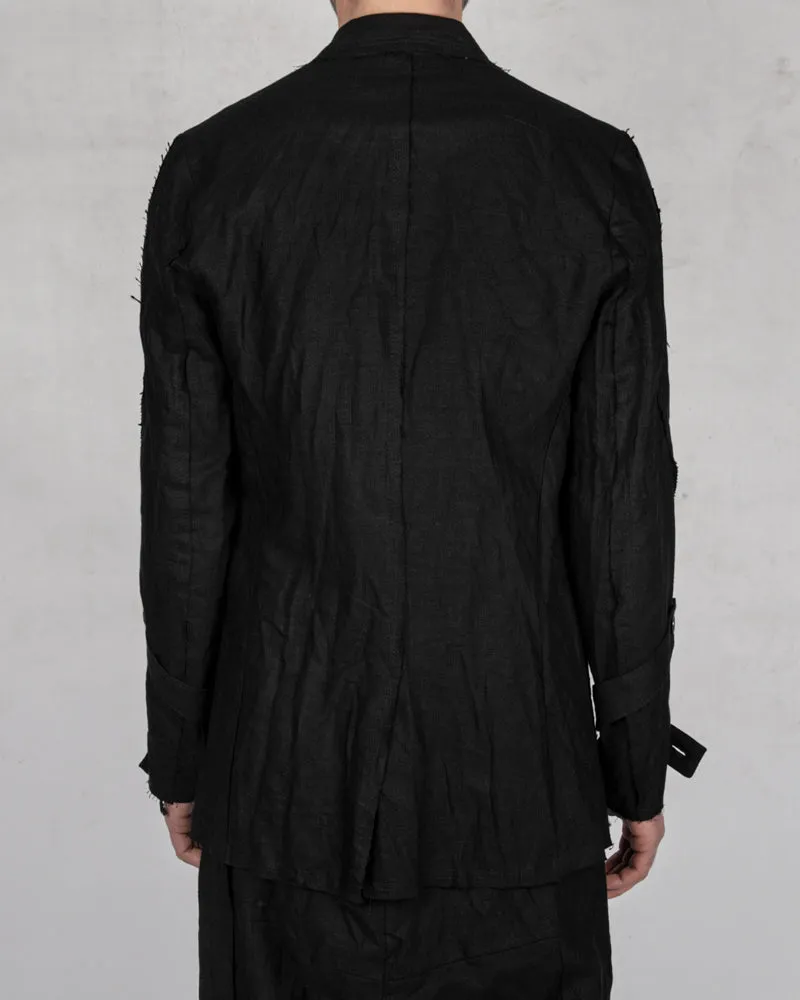 Single button crumpled jacket