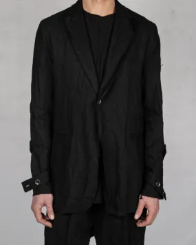 Single button crumpled jacket