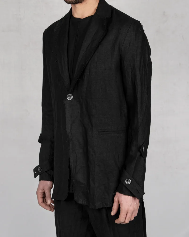 Single button crumpled jacket