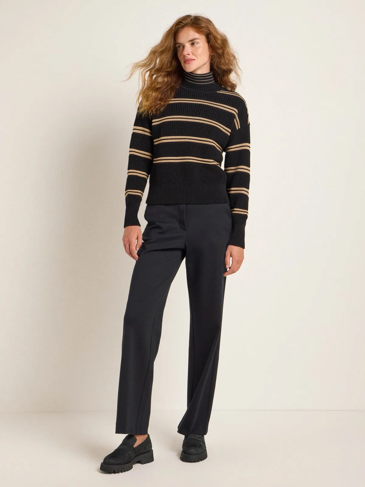 Streifenpullover black | Lanius
