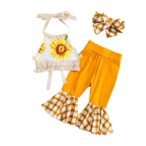 Sunflower Flared Pants Toddler Set
