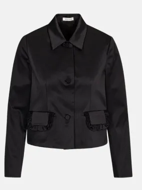 Techy Sateen Ruffle Pocket Jacket