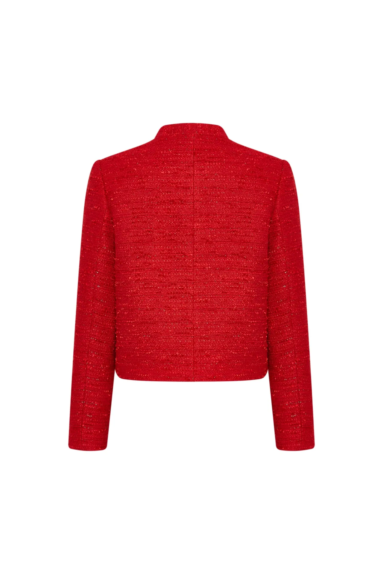 Tweed Stand Collar Jacket