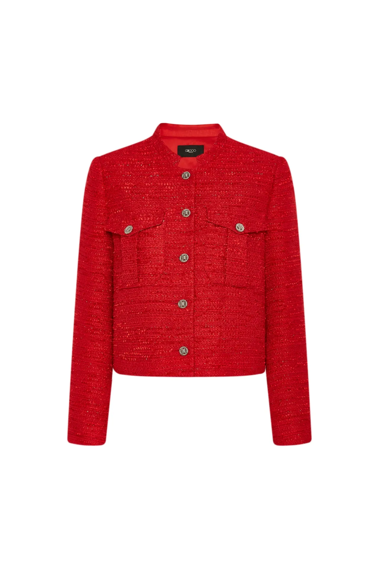 Tweed Stand Collar Jacket