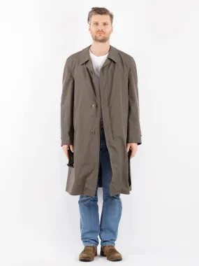 Vintage 70's Men Belted Mac Coat in Khaki