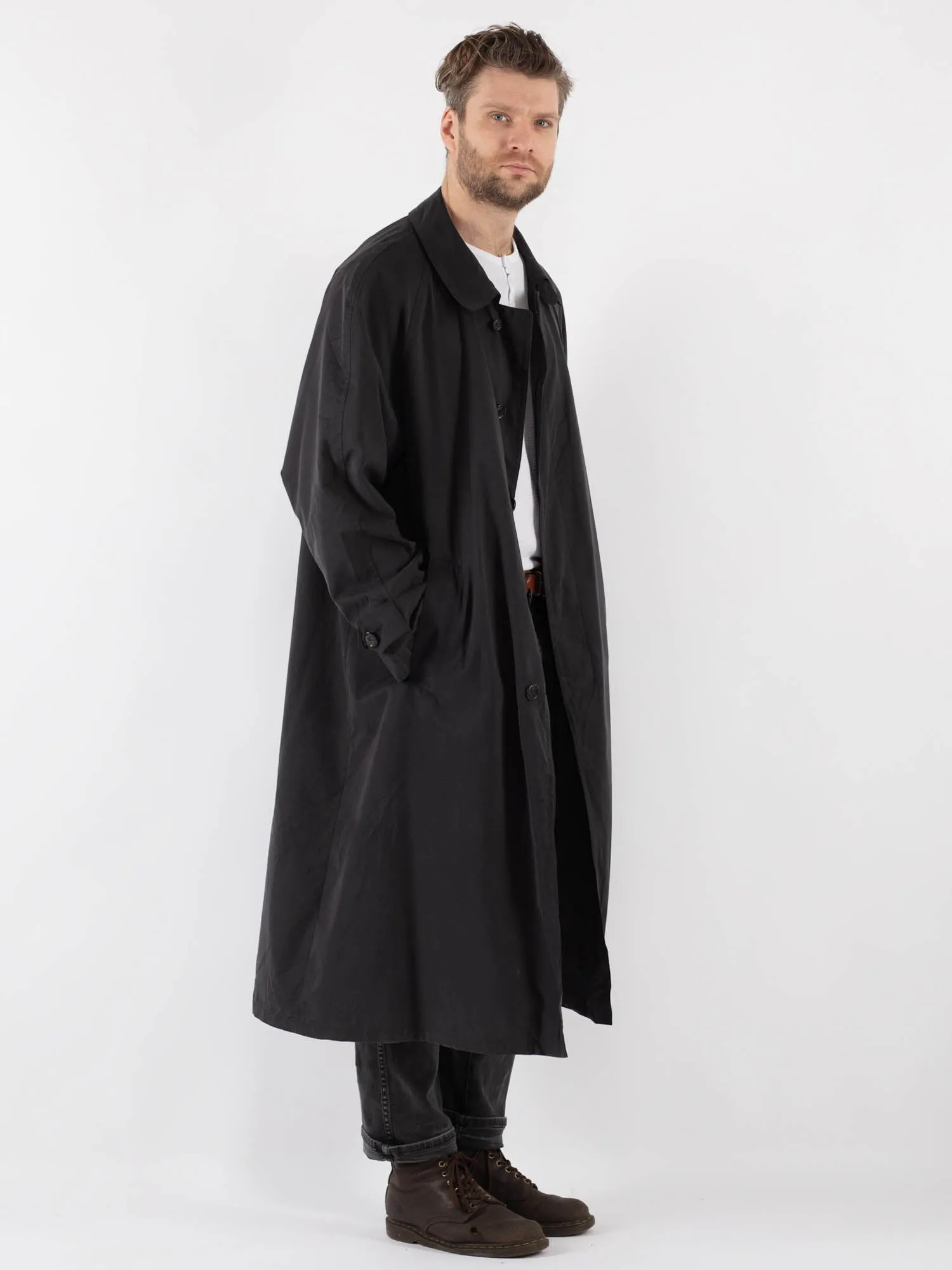 Vintage 70's Men Mac Coat in Gray