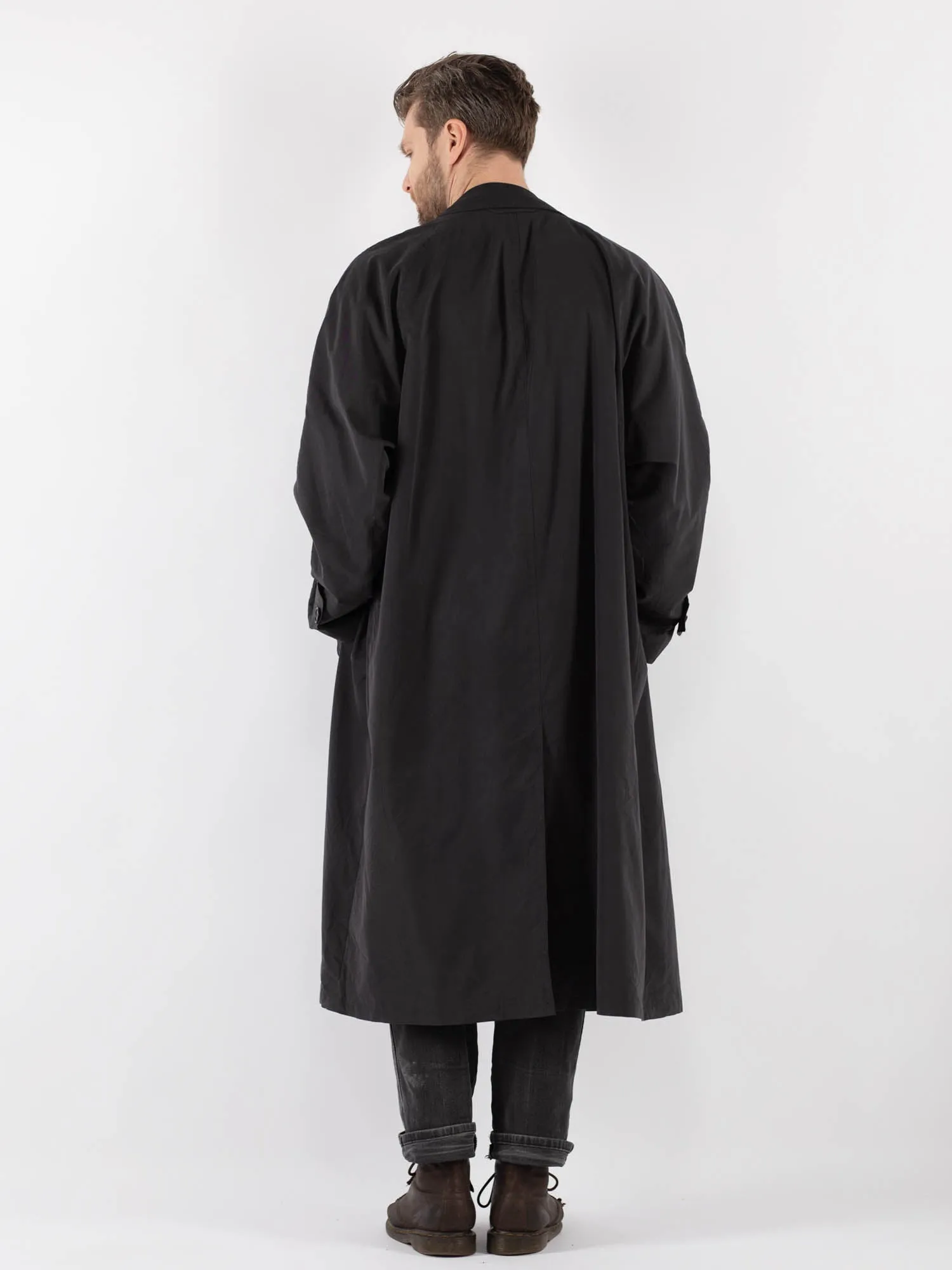 Vintage 70's Men Mac Coat in Gray