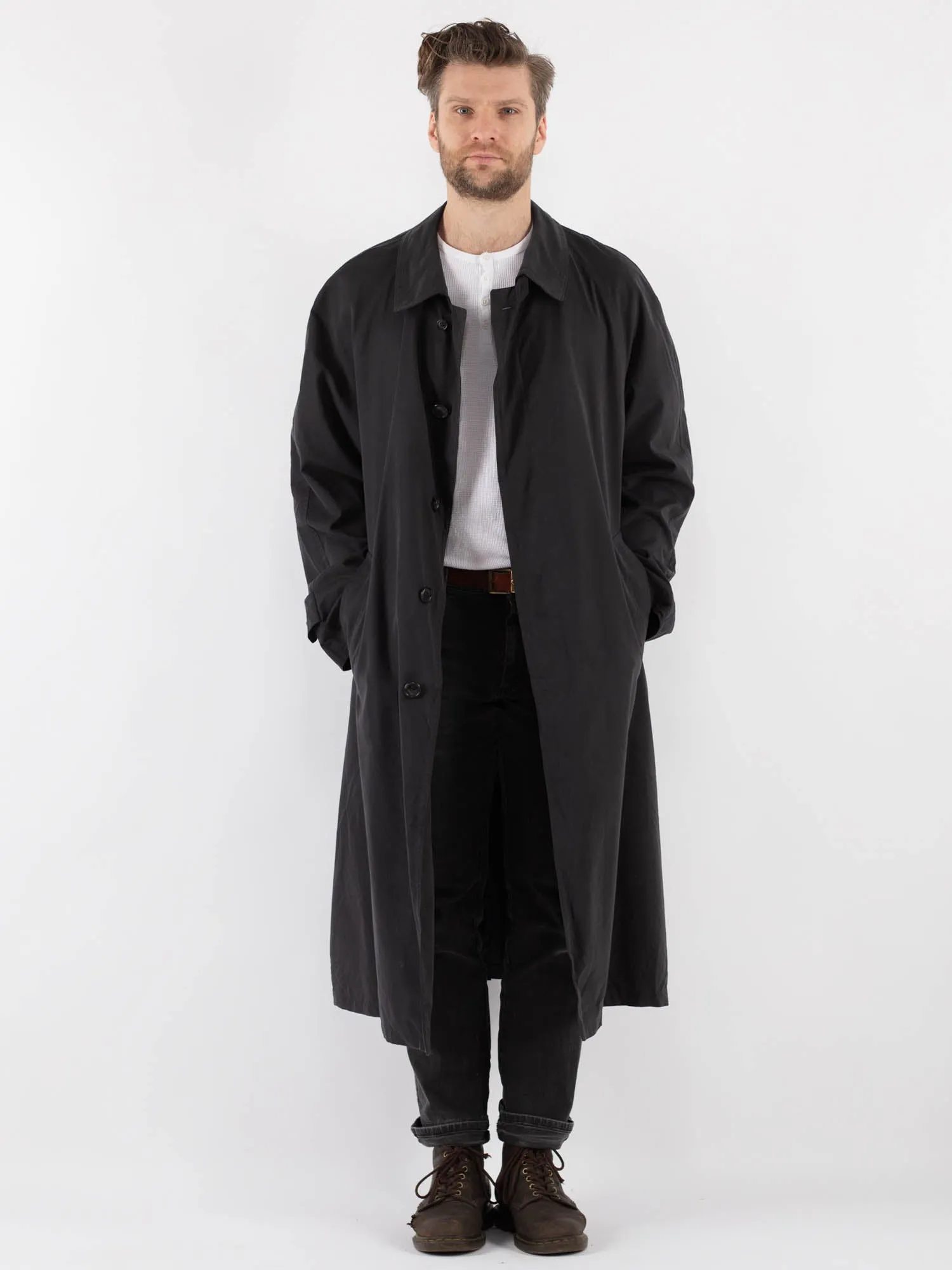 Vintage 70's Men Mac Coat in Gray