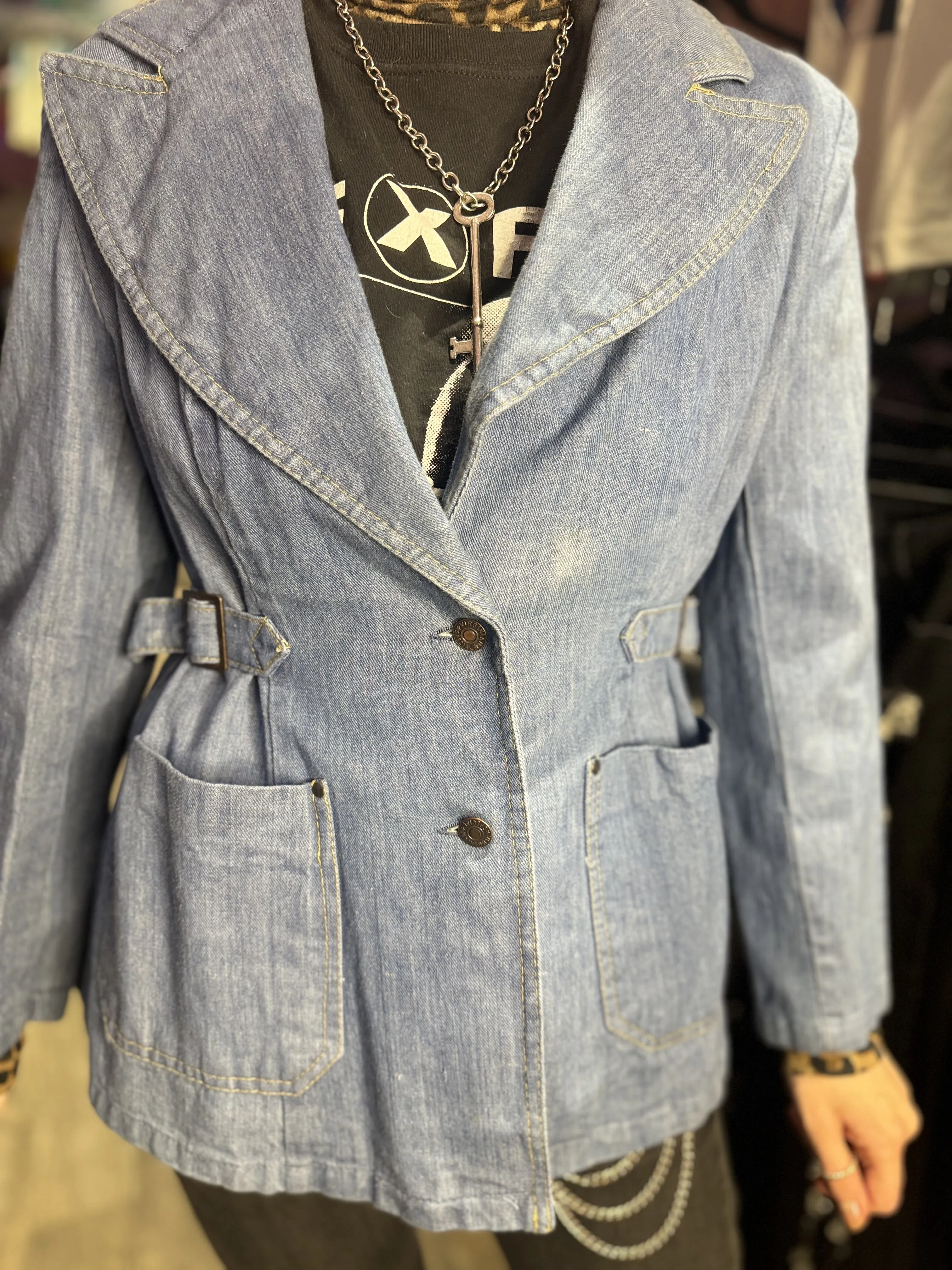 Vintage 80s Chambray Denim Jacket