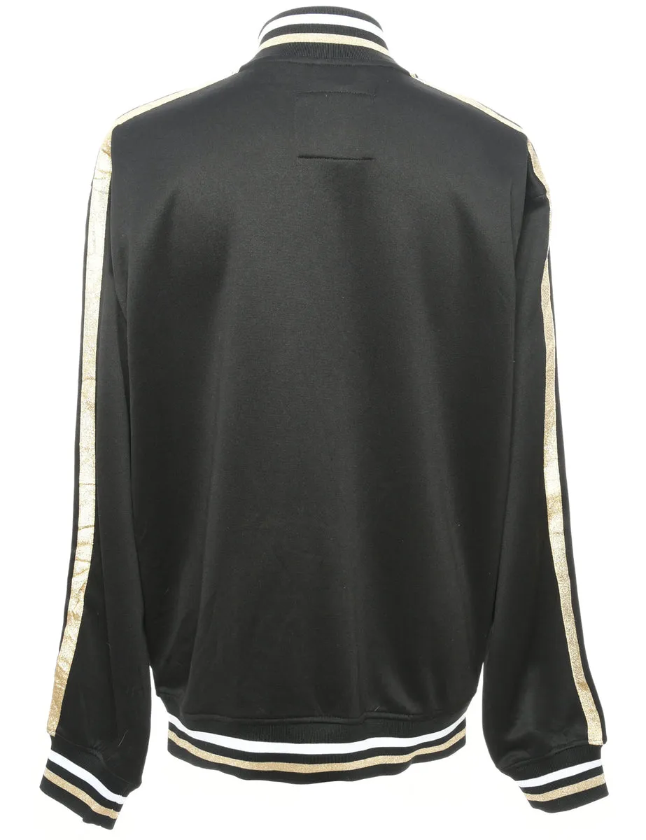 Zip Front Track Top - L